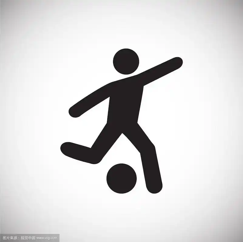 足球运动员图标在白色背景的图形