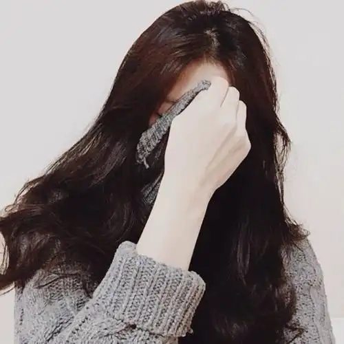 女生遮脸唯美头像