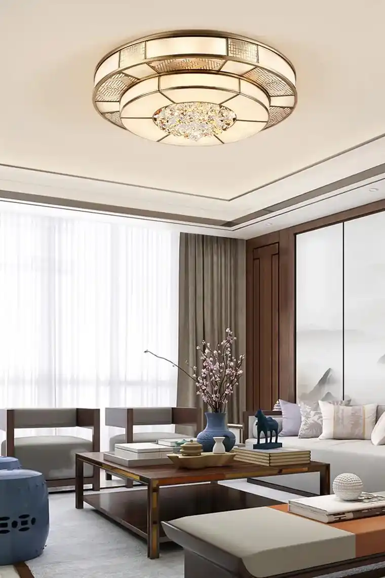 适合矮户型客厅的新中式风格吸顶灯