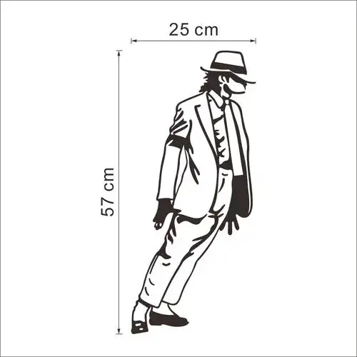8328外贸新款迈克杰克逊背景卧室客户背景墙墙贴纸定做zooyoo