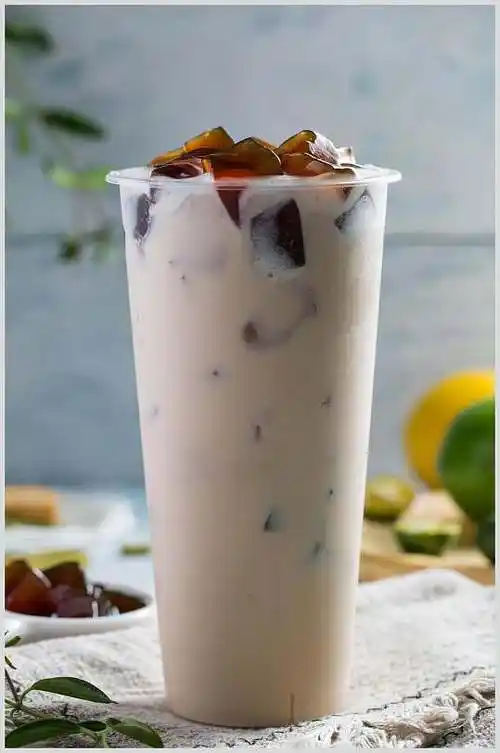 夏日创意奶茶摄影图片