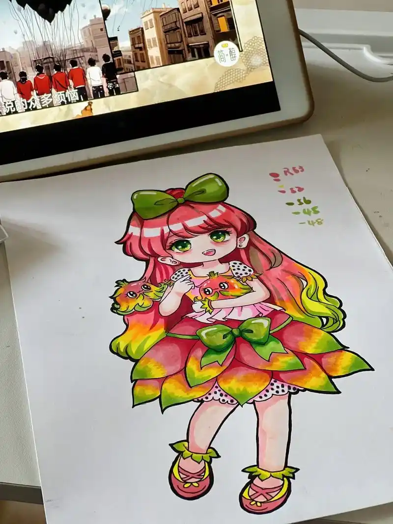 水果拟人 #火龙果 #教程  - 抖音