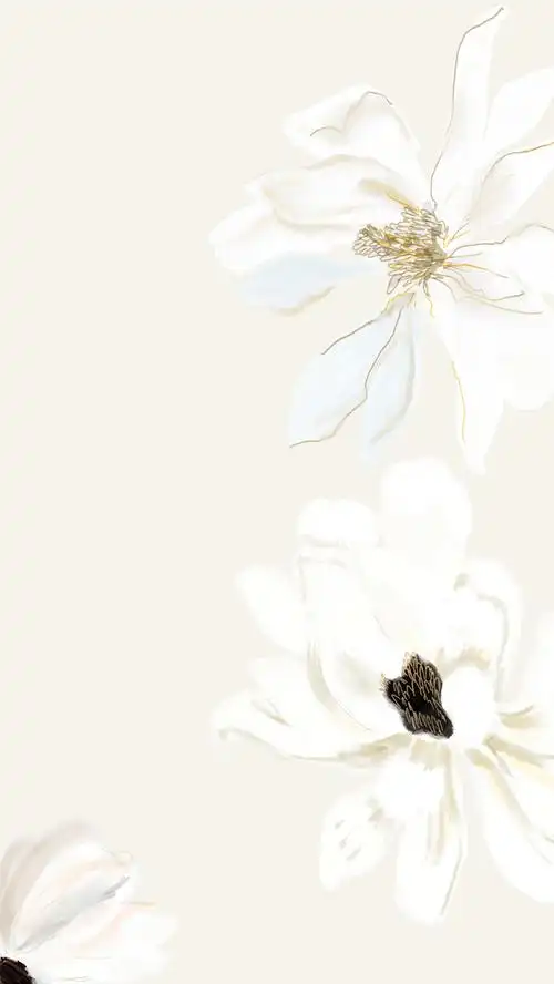 淡雅手绘花朵h5背景