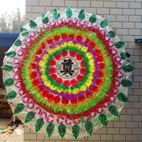 厂家直销殡葬用品 1.8米长脚造型花圈清明祭祀仿真布花圈白事大全