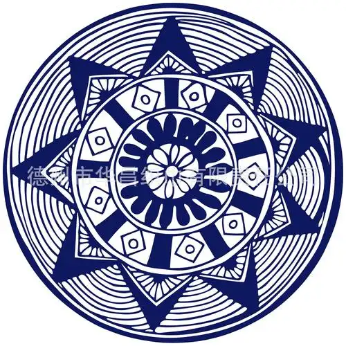 圆沙滩巾棉割绒活性印花流苏