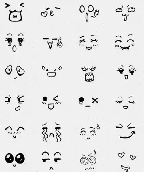 画法生气1000个简笔画手绘小表情存住慢慢画简笔画小表情可爱的表情简