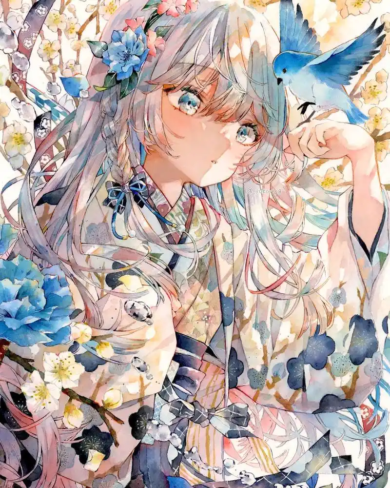 日本插画师"yukoring"水彩纯手绘人物插画作品!十分华丽