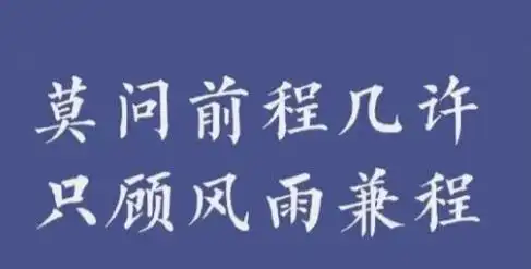 莫问前程几许只顾风雨兼程的意思