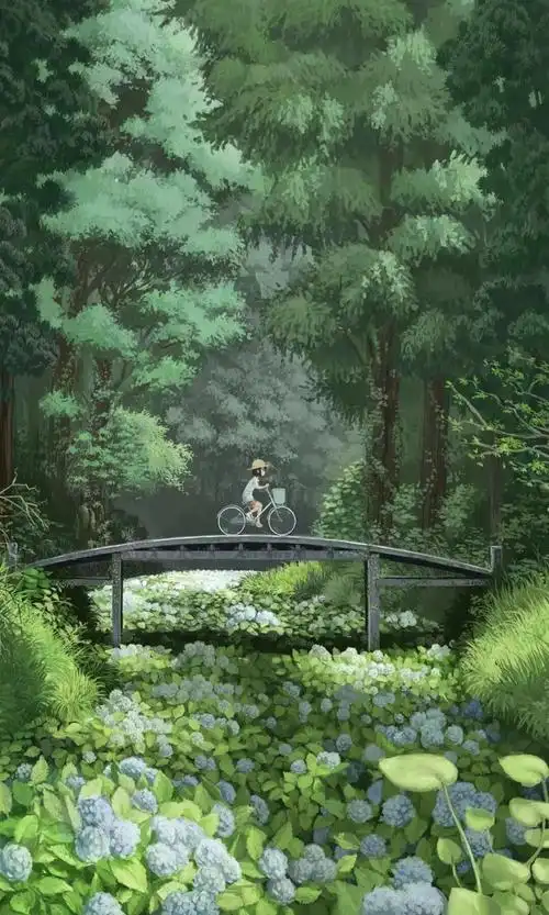 唯美动漫场景手绘苹果5se高清手机壁纸