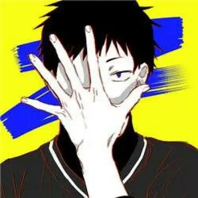 男生捂脸半遮脸头像动漫