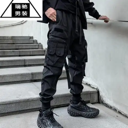 希杰狮王亚比朋克雇佣兵裤子男飞行员伞兵战术工装裤机能风士兵冲锋裤