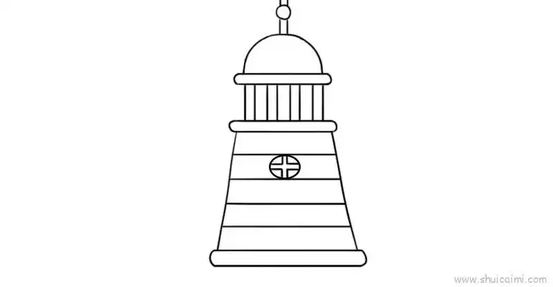 灯塔简笔画画法图解