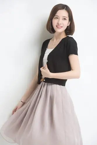 16夏季百搭短袖 小披肩薄女式短款开衫 镂空女士外搭防晒衫