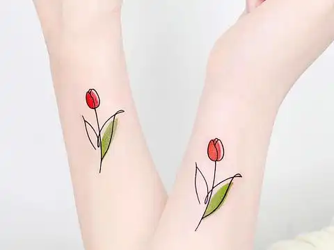 女生小清新纹身图案