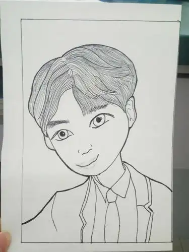 跟阁阁老师画q版人物6---白敬亭 - 简书