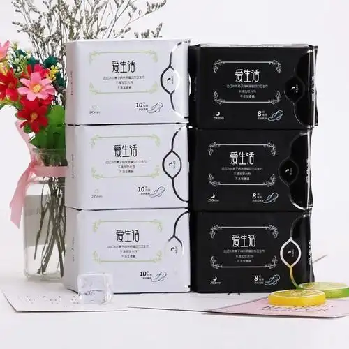绿叶爱生活卫生巾负离子超薄透气棉姨妈巾正品日用夜用组合装整箱