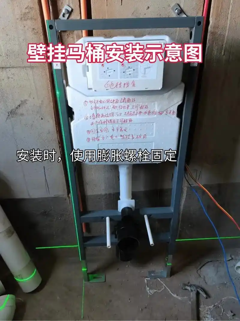 卫生间壁挂马桶安装示意图.- 分享一下壁挂马桶 他可以很好的 - 抖音