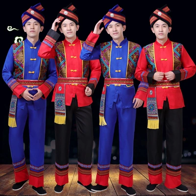成人56个少数民族特色锡伯族男士舞台表演传统舞蹈演出服民族服装