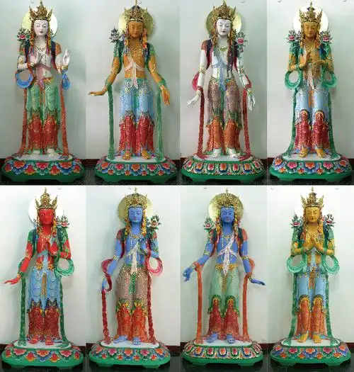 瑰丽国宝:噶玛寺八大菩萨气韵典雅,神似敦煌.