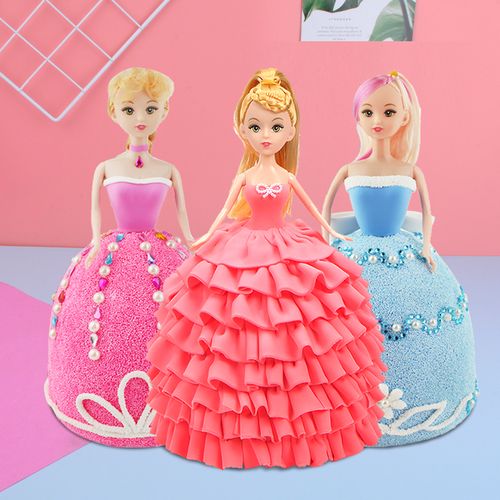 珍珠泥公主娃娃材料包 儿童手工diy超轻粘土雪花泥制作套装礼物