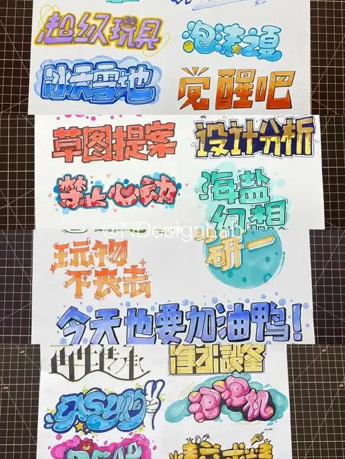 马克笔手绘字体-产品手绘