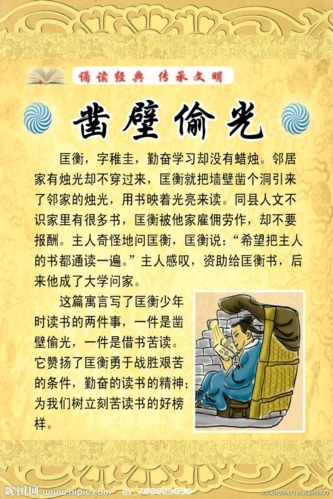 文档 所有分类 工作范文 演讲/主持 爱学习做智慧的人 凿壁偷光的故事