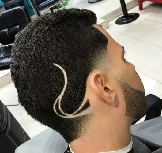 男士短发刻痕图案大全 创意雕刻发型又酷又帅_时尚男发 - 美发站