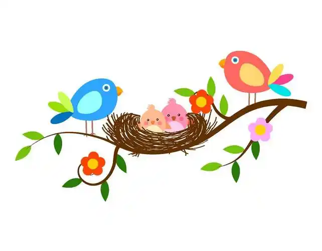 鸟窝简笔画 鸟窝简笔画图片大全可爱