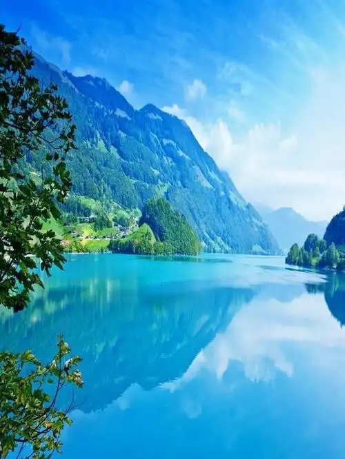 青山绿水彩霞缤纷手机壁纸