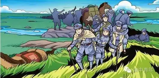红军长征爬雪山过草地的简笔画图红军长征图画手绘简笔画关于红军长征