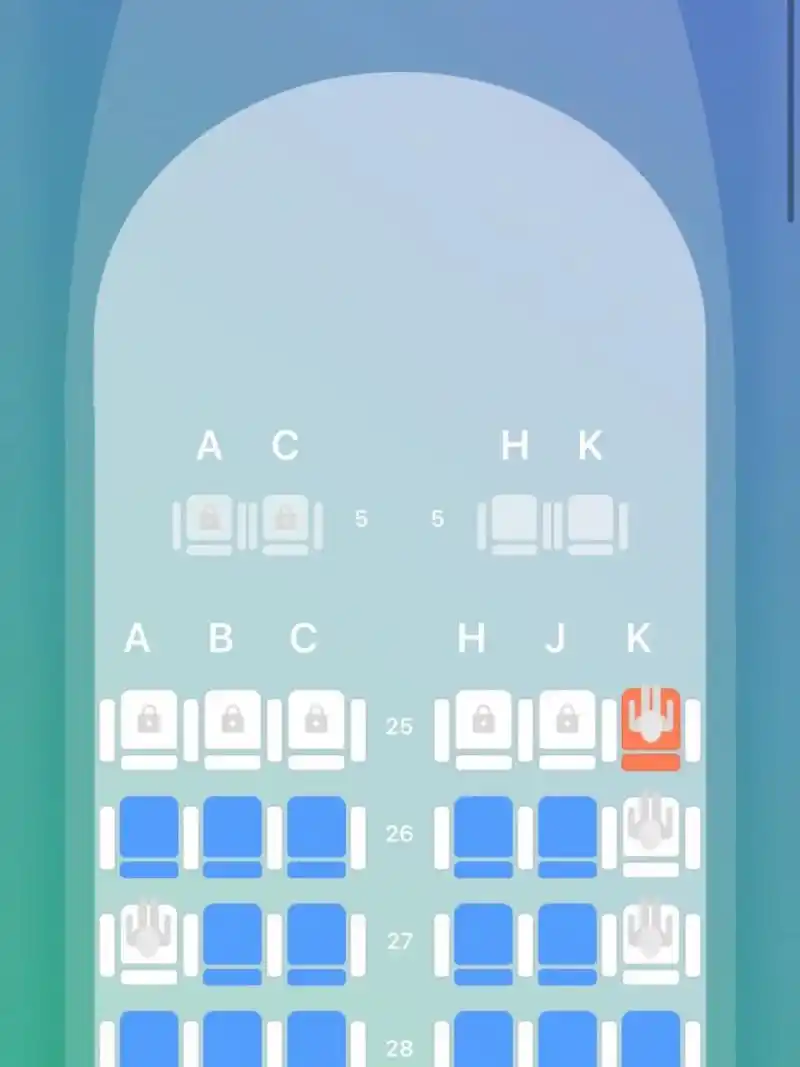 迟到的南航明珠经济舱体验 机型:空客a320neo7615 由于第一排90