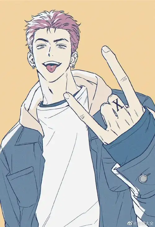 太太笔下的这组小哥帅炸了,特别是寸头#二次元动漫