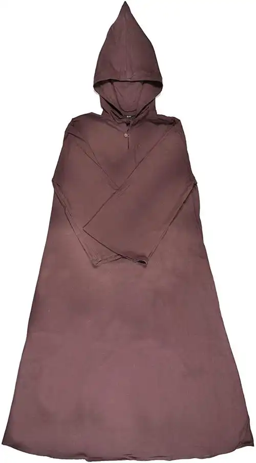 say 中性成人中世纪连帽斗篷 - 棕色