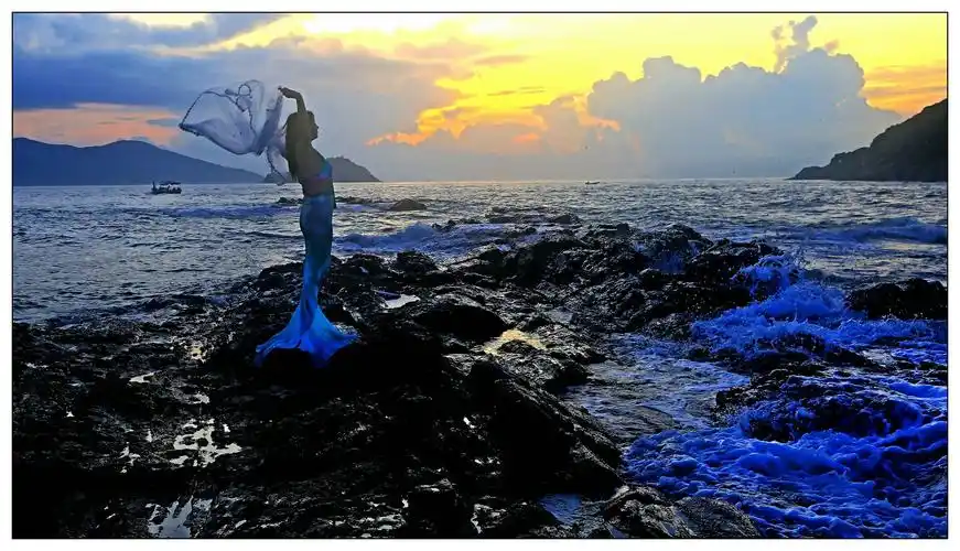 相约盐洲岛-阳光,海滩,美女,海浪交响曲