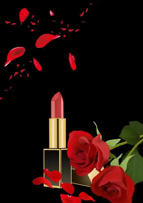 简约设计 平面海报 平面设计 商业海报, 时尚口红海报背景, 黑色