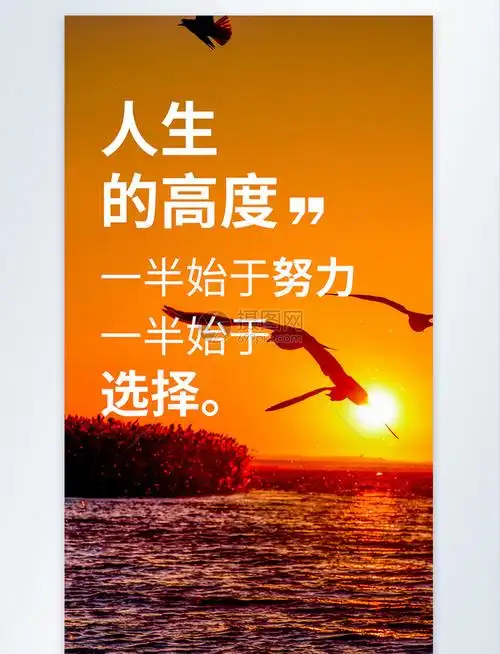 人生的高度正能量摄影图海报