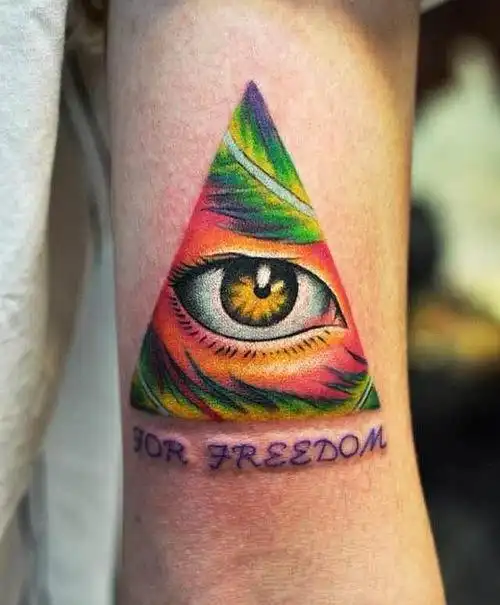 沧海刺青作品,上帝之眼纹身.