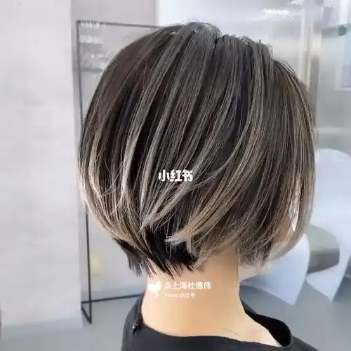 短发挑染渐变染_短发_挑染_染发_烫发_precious u salon烫发染发(南京