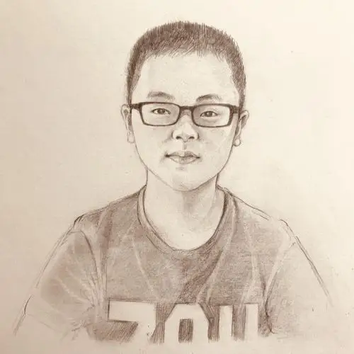 「黑白铅笔画」戴眼镜的小家伙 - 简书