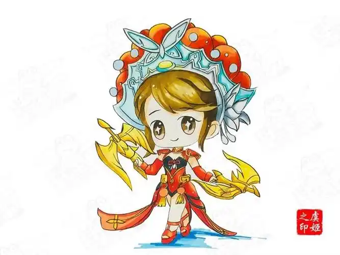 王者荣耀q版简笔画_简笔画图片大全 - 元艺考