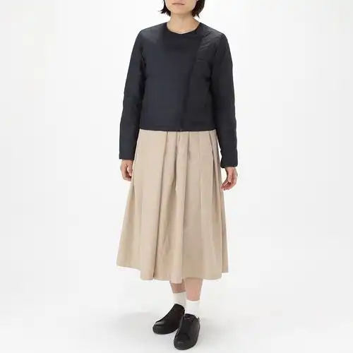 女装轻量澳洲羽绒无领外套 | 无印良品 muji