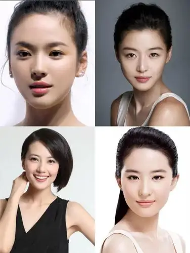 其余几种脸型则各有不足