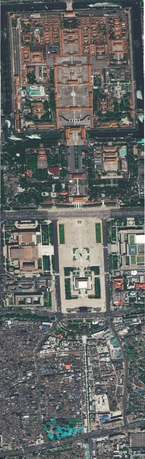 中轴线(神武门-珠市口段) 取自:高景卫星影像(0.5米)