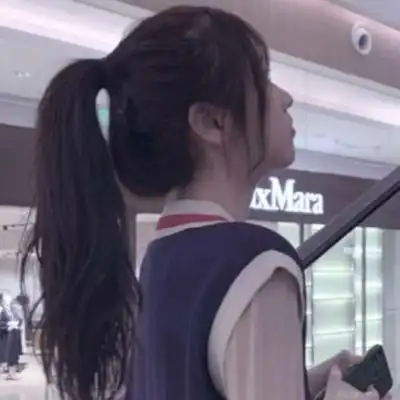 头像不露脸女头像马尾女孩系列