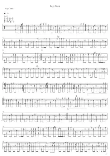 小松原俊lovesong吉他谱