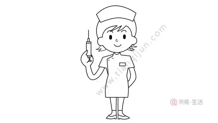 简笔画的画法步骤图护士打针的简笔画护士拿针简笔画打针简笔画画法