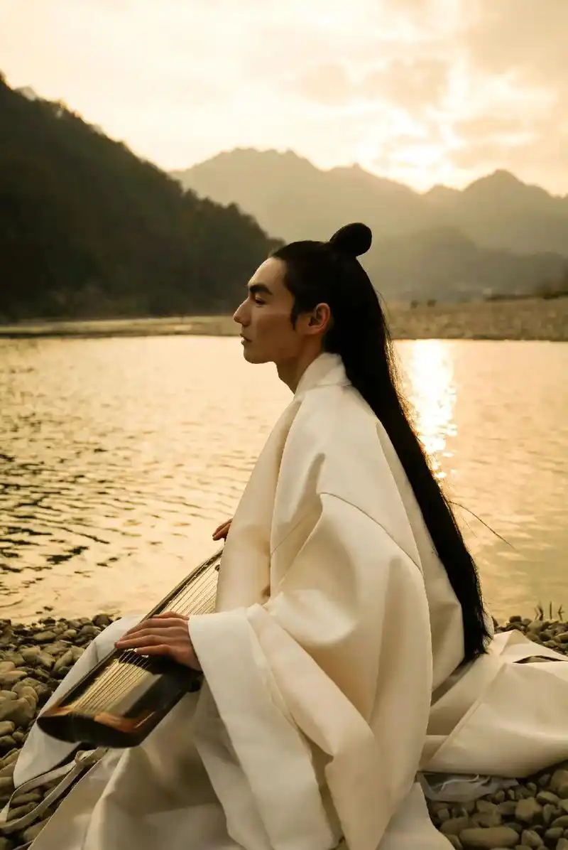 拍一组古风古琴.来到江南山水为青年艺术家@何平apple 拍 - 抖音