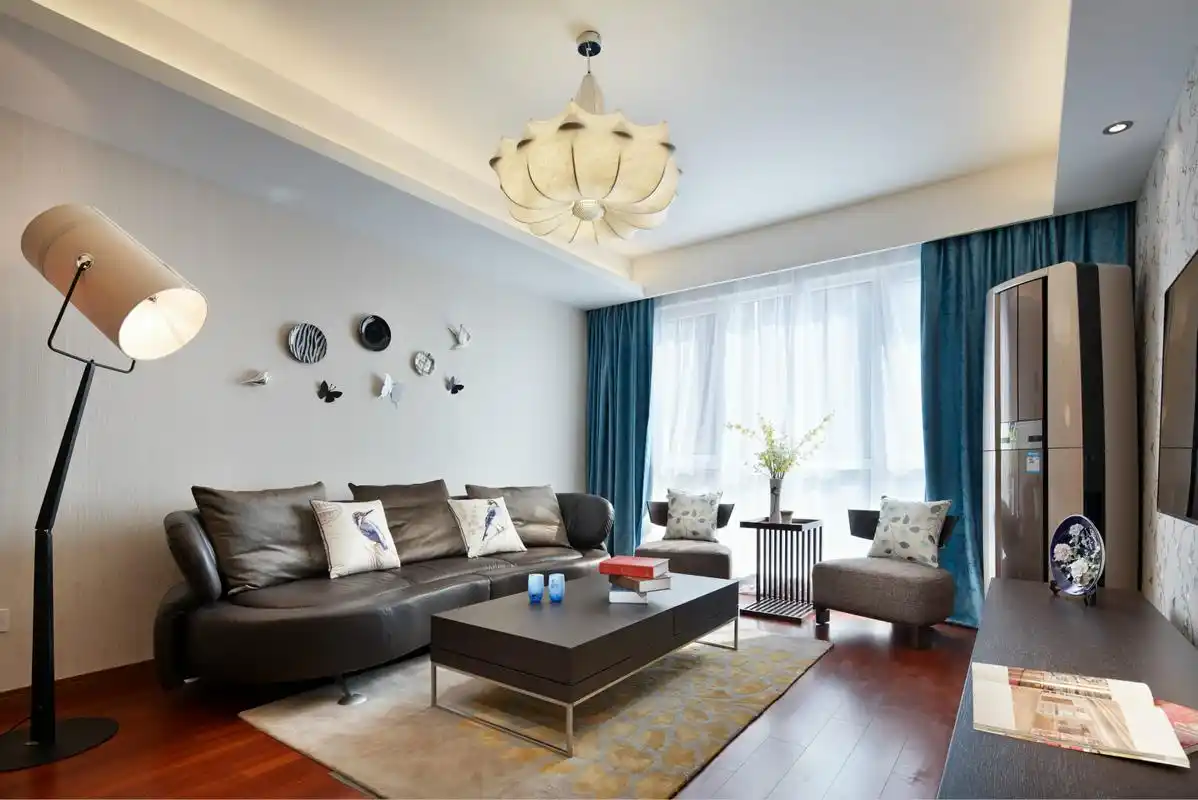 简中式风格客厅装修效果图110㎡简中式风格客厅装修效果图时尚简中式