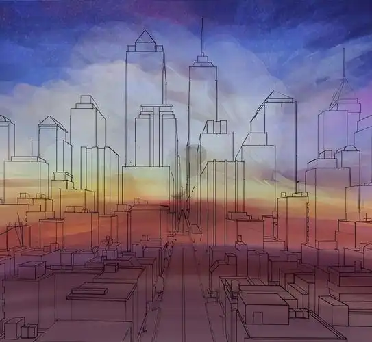 城市夜景怎么画教你画简单的城市夜景