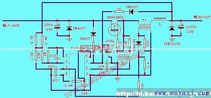 电动车电源转换器电路图